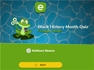 BLACK HISTORY MONTH FROGGER QUIZ